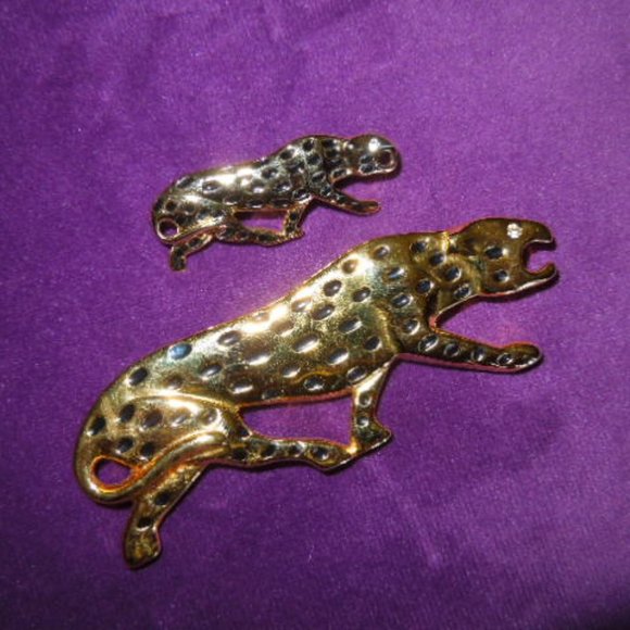Vintage Bold Elegance Leopard Pin Set - Picture 6 of 6